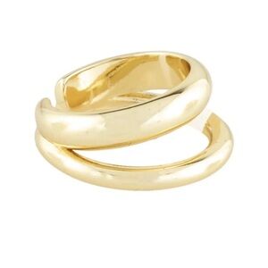 NWT Loren Stewart x Curateur Deux Open Band Ring Gold Plated - Size 7